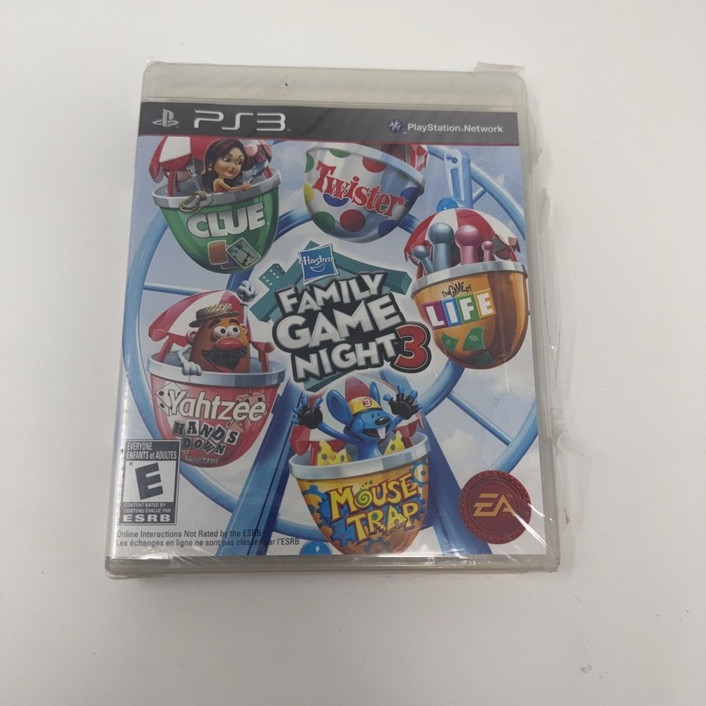 Hasbro Family Game Night 3 Sony PlayStation 3 PS3 Video Game New Sealed E EA